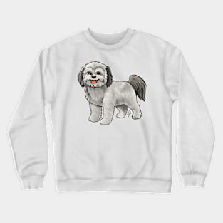 Dog - Shih Poo - Gray Crewneck Sweatshirt